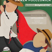 Poster - Concurso Danza Folclórica en Boyacá. Digital Illustration, Design, Graphic Design, Digital Drawing, and Creativit project by Natalia Restrepo - 06.17.2023