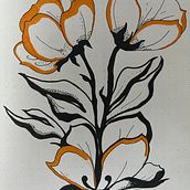 Black Floral. Traditional illustration project by paolatresselt - 10.04.2023
