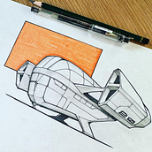 Mandalorian Ship. Design industrial, Design, Design de automóveis, e Concept Art projeto de khalil3 - 04.10.2023