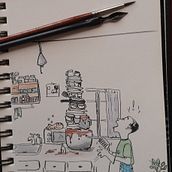 31 Days 31 Drawings 2023 . Un progetto di Illustrazione tradizionale, Disegno, Pittura ad acquerello e Illustrazione con inchiostro di Gabriela Paredes - 03.10.2023