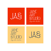 My project for course: Visual Identity Design for Jane Art Studio. Br, ing, Identit, Graphic Design, Logo Design, and Digital Design project by Kirill Kuznetsov - 10.04.2023