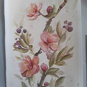 Mi proyecto del curso: Acuarela floral: conecta con la naturaleza. Traditional illustration, Painting, Watercolor Painting, and Botanical Illustration project by catalinacantillanoc - 10.05.2023