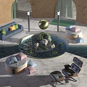 Artificial Pond: Blender ArqViz. Projekt z dziedziny  Architektura, Architektura wnętrz, Architektura c, frowa i Wizualizacja architektoniczna użytkownika Manuel Castro - 03.10.2023