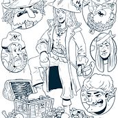 Ocean Coloring Book. Character Design, Digital Illustration, and Children's Illustration project by Tarik Mask - 10.07.2023