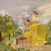 My project for course: Architectural Sketching with Watercolor and Ink. Sketching, Drawing, Watercolor Painting, Architectural Illustration, Sketchbook & Ink Illustration project by Teresa Waggener - 10.07.2023