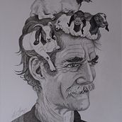 Goat man Wyn Ein Projekt aus dem Bereich Traditionelle Illustration von Sally Jory - 08.10.2023