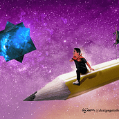 Mi proyecto del curso: Matte Painting: creando mundos fotorrealistas | HOMENAJE [a mi Esencia Divina = Niño Interior ;)] #ilustrArístides 🪩 = #DesignGetstheBestofMe (:. Photograph, Photograph, Post-production, Photo Retouching, Digital Photograph, Photomontage, Matte Painting, Design, Advertising, 3D, and 3D Modeling project by ilustrArístides - 10.08.2023