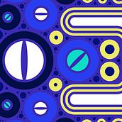 LOVE · BLUE · DARK . Design, Direcția artistică, Managementul designului, Design grafic, Design de model, Ilustrație vectorială, Creativitate, Desen, Ilustrație digitală, Artă conceptuală, Design digital, Desen digital și Pictură digitală de DAM LAB - 10.04.2023