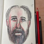 Mein Abschlussprojekt für den Kurs: Skizzenheft für Aquarellporträts. Painting, Watercolor Painting, Portrait Drawing, Sketchbook, and Traditional illustration project by geli_sketch - 10.08.2023