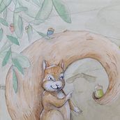 My project for course: Animal Characters in Watercolor for Children’s Books. Un proyecto de Ilustración tradicional, Bellas Artes, Pintura, Dibujo, Pintura a la acuarela, Ilustración infantil y Narrativa de steph heyvaert - 08.10.2023