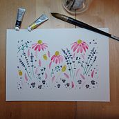 My project for course: Vibrant Floral Patterns with Watercolors. Traditional illustration, Pattern Design, Watercolor Painting, and Botanical Illustration project by diplockstokes - 10.08.2023