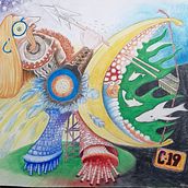 Covid 19. Traditional illustration project by berdowd - 10.09.2023