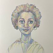 My project for course: Vibrant Portrait Drawing with Colored Pencils. Un progetto di Disegno, Disegno di ritratti, Sketchbook e Disegno con matite colorate di Anna Mudge - 09.10.2023