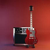 Gibson SG. Een project van 3D van Rebeca Cabezas Hernández - 09.10.2023