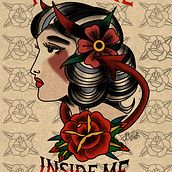 Mi proyecto del curso: Diseño de tatuajes estilo old school en Procreate . % Jose Carmona Bernabeu tarafından hazırlanan Çizim, Dijital İllüstrasyon, Ve Dövme Tasarımı projesi - 10.09.2023