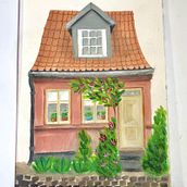 A little house in Denmark. Un proyecto de Ilustración tradicional de Francine Lacerda - 09.10.2023