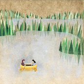 Floating on the Resevoire . Ilustrasi tradisional, Lukisan Guas, Dan Lukisan Cat Air proyek oleh Dimitra Polychronis - 10.10.2023