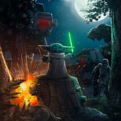 BABY YODA. Photograph, Photograph, Post-production, Photo Retouching, Digital Photograph, Fine-Art Photograph, Photomontage, and Art Direction project by pedro fernandez - 10.10.2023