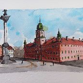 My project for course: Architectural Sketching with Watercolor and Ink. Sketching, Drawing, Watercolor Painting, Architectural Illustration, Sketchbook & Ink Illustration project by Andrey Osipets - 10.10.2023