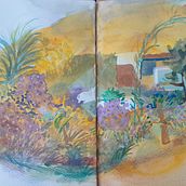 Herbstgarten: Modern Urban Sketching Techniques with Mixed Media  . % christine_loekesand tarafından hazırlanan Geleneksel illüstras, on, Mimari İllüstras, on, Mürekkep İllüstras, onu, Ve Tablo projesi - 10.14.2023