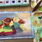 My project for course: Gouache Painting: Create Vibrant Works of Art. Un proyecto de Bellas Artes, Pintura, Teoría del color y Pintura gouache de carla_vidal95 - 11.10.2023