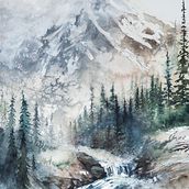 Watercolor Wonderland - Watercolor landscape painting. Watercolor Painting, and Painting project by Klaudia Więcko - 10.13.2023