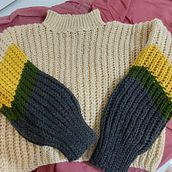 Mi proyecto del curso: Crochet: crea prendas con una sola aguja. Un proyecto de Diseño de moda, Tejido, DIY, Crochet y Diseño textil de Nathaly Diaz - 13.10.2023