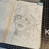 Mi proyecto del curso: Cuaderno de retratos a línea con grafito. Fine Arts, Sketching, Drawing, Portrait Drawing, Sketchbook, Traditional illustration, and Design project by Dead Amigo - 10.13.2023