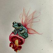 Mi proyecto del curso: Ilustración surrealista inspirada en la naturaleza Ein Projekt aus dem Bereich Traditionelle Illustration, Bleistiftzeichnung, Zeichnung, Artistische Zeichnung, Naturalistische Illustration und Zeichnen mit Buntstiften von thealienspot - 14.10.2023
