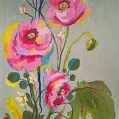Anémonas rosas: Pintura floral expresiva con acrílicos. Artes plásticas, Pintura, Pintura Acrílica e Ilustração botânica projeto de Carolina Eterna - 14.10.2023