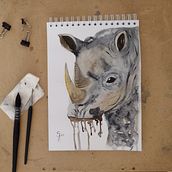 Meu projeto do curso: Retratos expressivos de animais em aquarela Ein Projekt aus dem Bereich Traditionelle Illustration, Aquarellmalerei, Realistische Zeichnung und Naturalistische Illustration von Samila da Silva Galés Dias - 14.10.2023