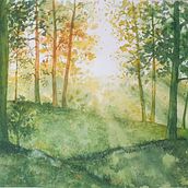 Mon projet du cours : Paysages oniriques à l'aquarelle : capturez la lumière. Un proyecto de Pintura y Pintura a la acuarela de valerie_le_corre - 14.10.2023