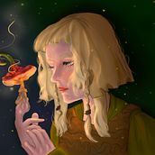 Mushroom finger. Traditional illustration, Digital Illustration, and Digital Painting project by rubimguardiola - 10.14.2023