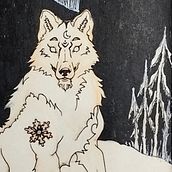 Amarok . Traditional illustration, Drawing, Ink Illustration, Sketchbook, Artistic Drawing, and Character Design project by Beatriz Gálvez - 09.21.2023