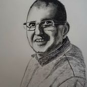Self Portrait in Charcoal Ein Projekt aus dem Bereich Zeichnung, Porträtzeichnung und Realistische Zeichnung von Chris Sane - 15.10.2023