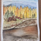 Meu projeto do curso: Paisagens naturais em aquarela Ein Projekt aus dem Bereich Bildende Künste, Malerei und Aquarellmalerei von Silvana Bergmann - 15.10.2023
