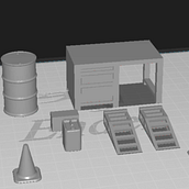 Accesorios Diorama. Un progetto di 3D, Design industriale, Product design, Modellazione 3D e Progettazione 3D di Jimmy - 14.10.2023