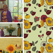 Le bonheur - as duas faces da felicidades. Un proyecto de Ilustración tradicional, Pattern Design, Diseño de moda, Estampación y Business de Karine Drumond - 15.10.2023