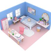 My Low Poly Kawaii Room. 3D, e Design projeto de Anh Truong - 16.10.2023