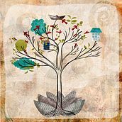 Árboles de la vida . Projekt z dziedziny Trad, c i jna ilustracja użytkownika Damar Parker - 01.10.2023