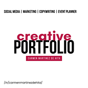 Carmen Mdh - Portfolio Informal. Een project van Social media,  Br, ing en identiteit, Cop, writing,  Creativiteit, Stor y telling van Carmen Martínez de Hita - 05.10.2023