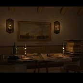 Mi proyecto del curso: Diorama de Habitación de Kaz Brekker. Un progetto di 3D, Modellazione 3D, Progettazione 3D, Lighting design e Video di violetfolgi - 28.06.2023