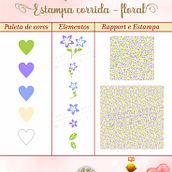 Estampa corrida floral - para papel de parede.. Projekt z dziedziny Pattern design, Design, Projektowanie graficzne, Stemple, Projektowanie materiałów biurow, ch i Projektowanie prezentacji użytkownika armanni artes graficas - 10.09.2023