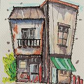 Mon projet du cours : Esquisses d'architecture expressives aux feutres de couleur. Een project van  Schetsen,  Tekening,  Architecturale illustratie, Sketchbook y  Illustratie met inkt van gregthomas66 - 18.10.2023