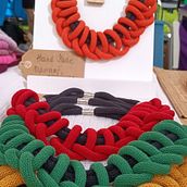 My project for course: Rope Jewelry for Beginners: Make Your Own Necklaces. Arts, Crafts, Jewelr, Design, Macramé, and Textile Design project by Magdalena Natasza Pi - 10.17.2023