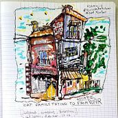Mi proyecto del curso: Dibujo arquitectónico expresivo con marcadores de colores. Sketching, Drawing, Architectural Illustration, Sketchbook & Ink Illustration project by Silvina Fernández - 10.18.2023