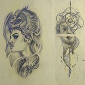 Practice Skins . Tattoo Design, and Portrait Drawing project by Philip Kashouh - 10.18.2023