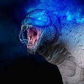 Godzilla. Een project van 3D,  Concept art y 3D-karakterontwerp van Christian González - 28.06.2022