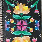 Mi proyecto del curso: Introducción a la ilustración floral con acrílico. Een project van Traditionele illustratie,  Beeldende kunst, Schilderij,  Tekening,  Acr, lschilderij y  Botanische illustratie van Maria Eugenia Do Carmo - 19.10.2023