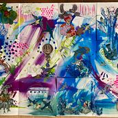 Mon projet du cours : Carnet créatif : le collage, l'estampillage et le découpage. Traditional illustration, Collage, Paper Craft, and Sketchbook project by Marika Corboz - 10.19.2023